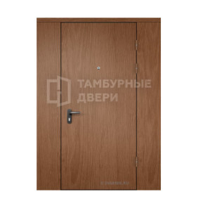 Дверь в тамбур глухая с перегородкой ламинат — порошок ТД-46